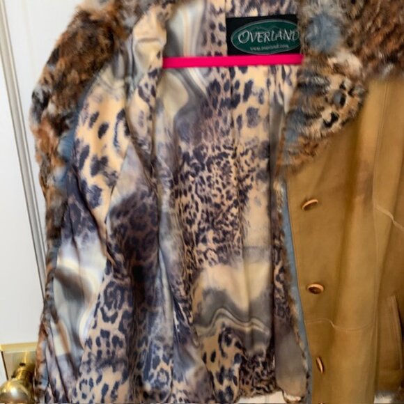 Overland Genuine Leather & Fur Jacket, Size Large - Picture 14 of 16